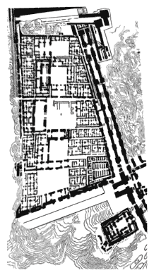 Южный дворец Навуходнонсора. Вавилон. VI вв. до н.э. План - www.Arhitekto.ru