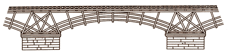 Деревянная конструкция моста Траяна - www.Arhitekto.ru