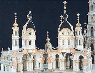Фрагмент макета Смольного монастыря в Санкт-Петербурге - www.Arhitekto.ru