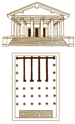 Этрусский храм, реконструкция