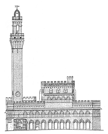 Палаццо Публико в Сиене - www.Arhitekto.ru